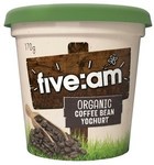 ½ Price  Five:am Organic Yoghurt Varieties 170g $1.30 (Was $2.60) @ Coles 