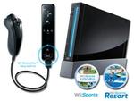 Nintendo Wii Console Black with Wii Sports+Sports Resort Bundle - $150/ $174/ $209/ $210 Fluctuating Price