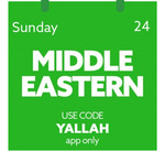 25% off Middle Eastern Cuisine (App Only) @ Menulog