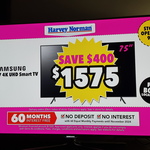Samsung 75" Series 7 4K UHD Smart TV $1575 (with Free Local Delivery) @ Harvey Norman