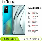 Infinix Note 8 X692-K 6GB 128GB 6.95'' Helio G80 18w fast charge 5200mAh mobile US$162.87 / AU$210 Shipped @ RTDC via Aliexpress