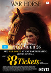 $8 Movie Ticket to See War Horse at Hoyts