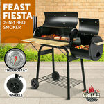 Grillz 2-in-1 Offset BBQ Smoker - Black $132 + Delivery (Save 37%) @ RZKU