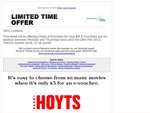 Hoyts e-Vouchers for only $5 - for Infinite Rewards Member