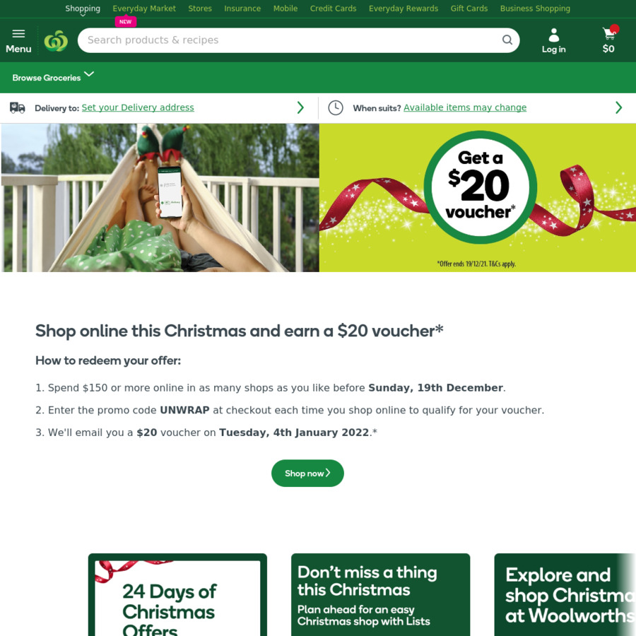 Woolworths Gift Card, Groceries Voucher