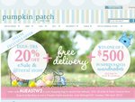 Extra 20% off Esale & Patch General Store + FREE Delivery & Win a $500 Pumpkin Patch Wardrobe