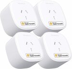 Meross Smart Plug Wi-Fi Outlet Works with Apple HomeKit - 4 Pack $64.50 Delivered @ Meross Direct via Amazon AU
