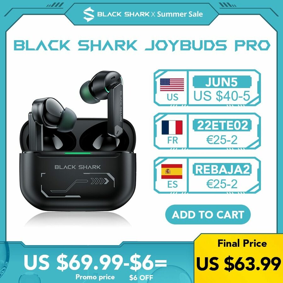 Black Shark JOYBUDS PRO True Wireless ANC Earphones US$64.39 / A$92.85 ...