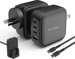 Zyron 4-Port (3C1A) 100W GaN USB Charger (Black) + USB-C Charging Cable + 1.5m Extension Cord $76.49 Delivered @ Zyron Amazon AU