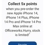 [Pre Order] Collect 5x Flybuys Points on The iPhone 14 Series When You Pre-Order @ Officeworks