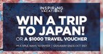 Win an 11-Day Authentic Japan Tour for 2 Worth $6,596 or 1 of 4 $1,000 Inspiring Vacations Vouchers from Inspiring Vacations