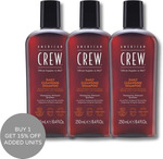 50% off American Crew Daily Cleansing Shampoo Trio Pack (3x250ml) 750ml $37.00 (Was $74.00) & Free Delivery @ Barber House