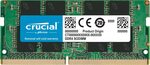 Crucial (1x32GB) 3200MHz CL22 DDR4 SODIMM RAM $123.51 Delivered @ Amazon AU