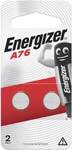 Energizer A76 Alkaline Batteries - 2 Pack $2.50 (Was $4) + Delivery ($0 C&C/ in-Store/ OnePass) @ Kmart