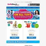 Free Shipping on All The Selected Toys at DealsDirect