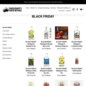 [NSW, ACT, VIC] Selected Gin, Vodka and Canned Drinks $50 Each + $10 Shipping Per Item ($0 C&C) @ Dad & Dave's Brewing