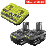 Ryobi ONE+ 18V Twin 5Ah Starter Kit (2 Batteries & Dual Port Charger) $239 Delivered ($0 C&C/ in-Store/ OnePass) @ Bunnings
