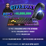 Win a SteelSeries Keyboard & Headset (Valued at $550) from Damz Money