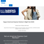 AmEx Statement Credit: Spend $60, Get $10 Back (up to 5 Times) @ Participating Vogue Fashion's Night Out Retailers