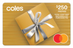 No Purchase Fees for $100 & $250 Coles Mastercard Digital Gift Cards @ Giftcards.com.au