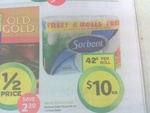 Sorbent Toilet Tissue Pk18 + 6 Rolls Free $10 @ Woolworths
