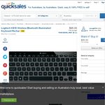 Logitech K810 Wireless Bluetooth Illuminated Keyboard $95 Free Post Australia Wide