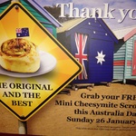 Free Mini Cheesymite Scroll Bakers Delight This Australia Day