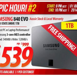 Samsung 840 EVO 1TB (MZ-7TE1T0BW) $539 @9pm EST Limited Stock - Free ...