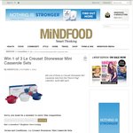 Win 1 of 3 Le Creuset Stonewear Mini Casserole Sets from Mindfood