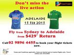 15 Feb 15 Departures: Cricket World Cup 2014 Airfares Special