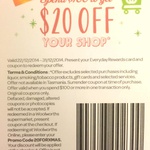 Woolworths $20 off $100 Spend (22-31 Dec)