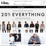 20% off Everything at Glue Store + Free Delivery on Orders over $75