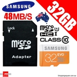 Samsung 32GB EVO Class 10 48MB/s + Micro SD Adapter $15.99 Shipped @ Shopping Square