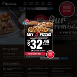 Any 3 Pizzas (Pick-up) - $21.95 ($7.32 Each) @ Domino's