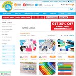 25% off Name Labels & Bag Tags (Min. $30 Spend) @ Bright Star Kids