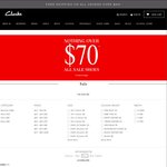Clarks Shoes - Nothing over $70 in Sale Section + Shipping (Free over $99)