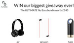 Win AIR Headphones, Session Earphones and a Halo Wireless Speaker from NU Bass