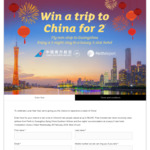 Win a Trip for 2 to China (Includes Flights + 5 Nights Accommodation) from Perth Airport [WA Residents]