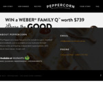 Win a Weber Family Q Worth $739 from Peppercorn (with Purchase)