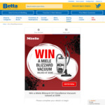 Win a Miele Blizzard CX1 Excellence Bagless Vacuum Worth $599 from Betta