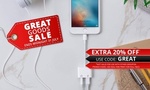 Extra 20% off on Lightning Audio and Charge Adapters ($15) or Lightning to 3.5mm Jack Adapter ($19) for iPhone @ Groupon