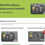 Woolworths Everyday Platinum Credit Card 20,000 Points and $0 Annual Card Fee Ongoing