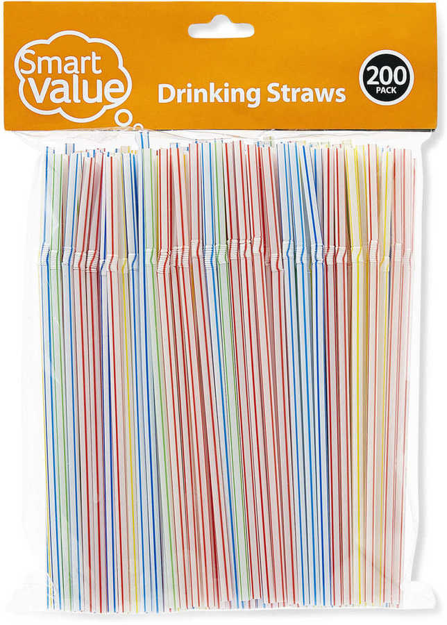 Smart Value Drinking Straws 200pk 0.75 Big W OzBargain