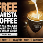 [ACT, NSW] Free Coffee @ Jack's Cafe Belconnen (24 Oct), Queanbeyan (31 Oct)