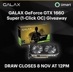 Win a GALAX GeForce GTX 1660 Super (Worth $399) or 1 of 5 GALAX Hall of Fame Link and Caps Bundles (Worth $40) from Umart