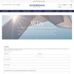 Win a Year's Supply of Sheridan Sheets Worth $3,889.44 from Sheridan