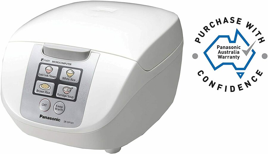 Panasonic SRDF101WST Rice Cooker, 5 Cup, White, 79.50 Shipped (RRP