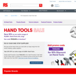 10% Off Hand Tools + Free Delivery for Aus Stock @ RS Components