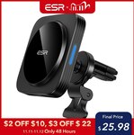 ESR HaloLock Magnetic Wireless Car Charger Mount for iPhone 12 Series A$35.20 (Was A$44.42) @ ESR Official Store Aliexpress