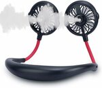 50% off HONGJING Misting Neck Fan Rechargeable Wearable $11.98 + Delivery ($0 with Prime/ $39 Spend) @ HJ-AU via Amazon AU